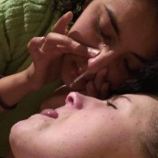 blowing my snotty nose onto the whores tongue