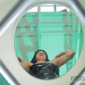 2655 - bettie bondage pissing in latex - aug 14, 2015 piss domination