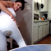 - sexy woman shits white pants ladyx