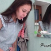 pooalina toilet slave quickly swallows smelly shit alina