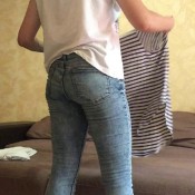 ally pee in jeans making the bed sweetytina