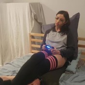 Funaussiecouple -thigh High Socks Smother While Gaming