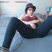 meaty queefs in leggings bra and shoes with hairy armpits darlingrosette