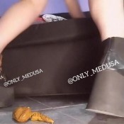 only_medusa just before leaving for the party i wanted to shit on my panties