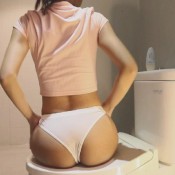 naomibobba scatz toilet fun! pooping with oily body