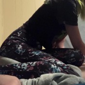 Mariethegasqueen Farting On My Fiancs Face While Sucking His Dick In My Flower Leggings