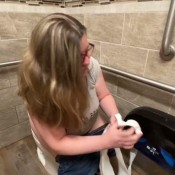 Goddessleanne69 Squirts In A Public Restroom Diarrhea Echoes Some With Farts During The Dump. Wish I Had Company
