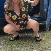 Goddessleanne69 Peeing In My Driveway First Time For Everything