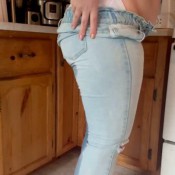 Brookes_behind Desperate Jeans Wetting In The Kitchen Brookes Behind
